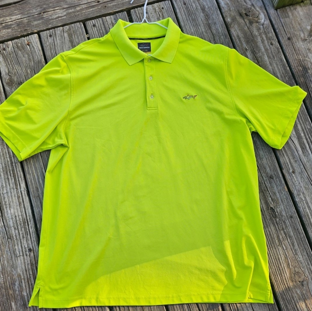 GREG NORMAN MENS PLAY  DRI FIT GOLF POLO XL
